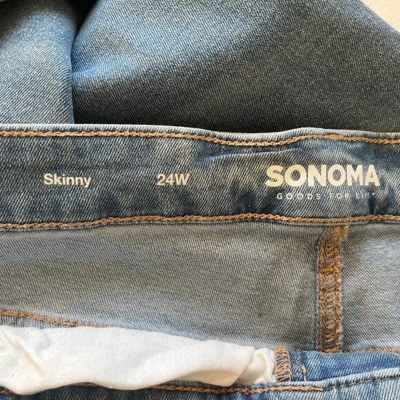 NWT! Sonoma The Everyday Skinny Jean Light Wash Size 24W - Picture 5 of 16